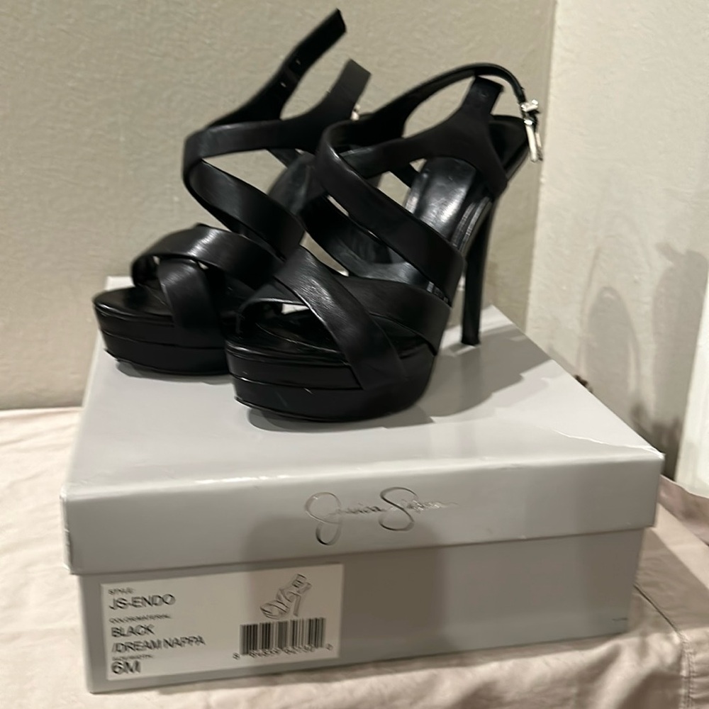 Jessica Simpson. JS- ENDO. Black / Dream Nappa. Heels.  Size: 6M.